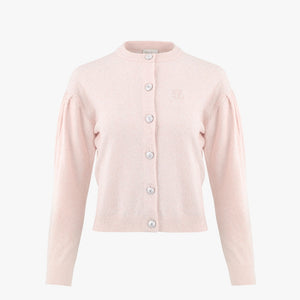 PUFFED CROP CARDIGAN(PINK CORAL)