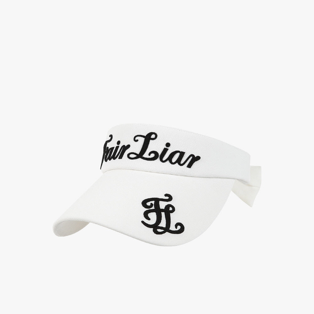 LOGO RIBBON WIDE VISOR(WHITE)