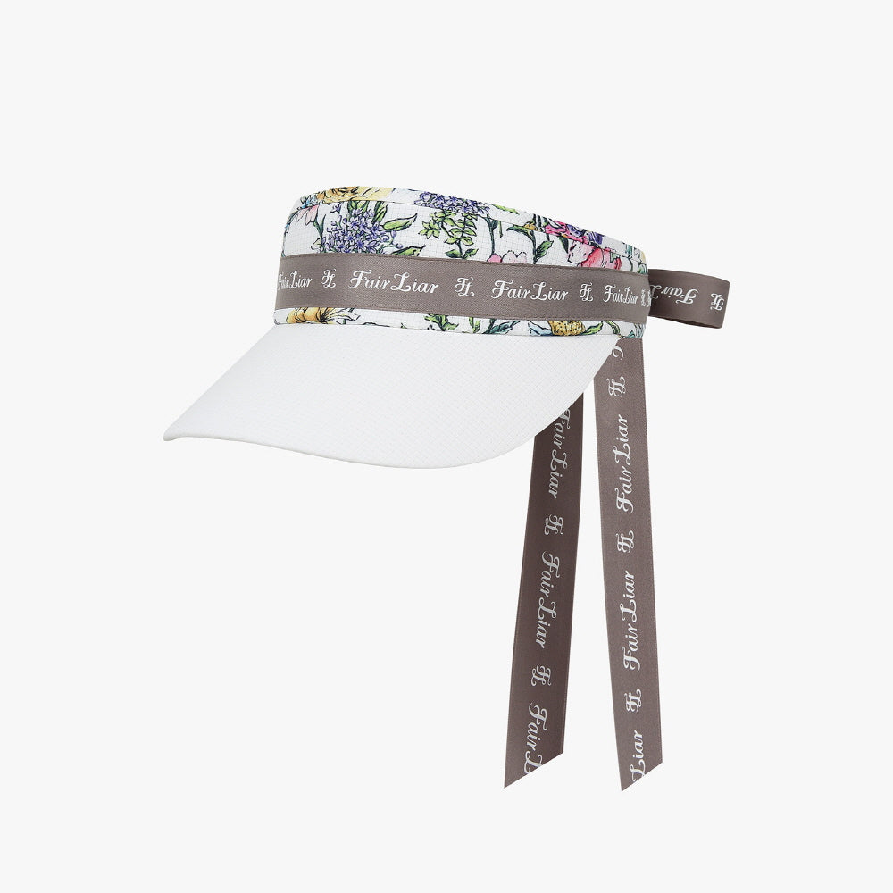 GARDEN PRINT VISOR(WHITE)