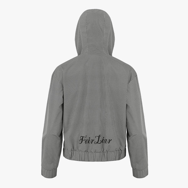 PATTERNED RIAN HOODIE JACKET(BLACK)