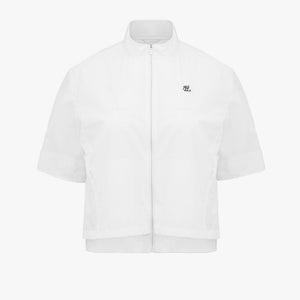 BACK SLIT HALF-SLEEVE JACKET(WHITE)