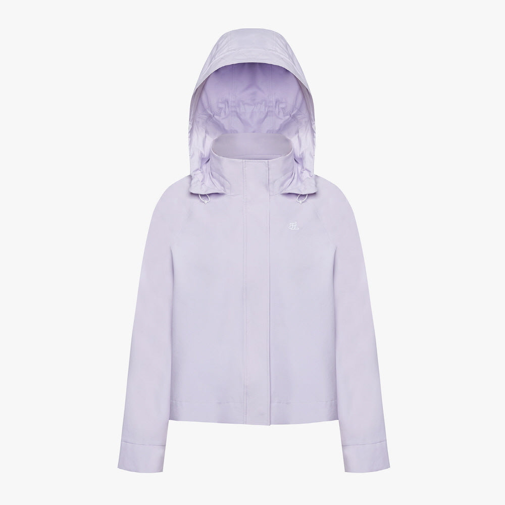 HOODED CROP RAIN JACKET(LAVENDER)