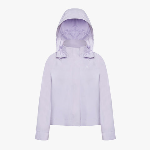 HOODED CROP RAIN JACKET(LAVENDER)