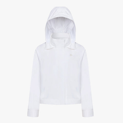 HOODED CROP RAIN JACKET(WHITE)