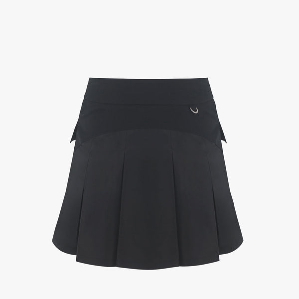 CARGO FLARE HIGHWAIST SKIRT(BLACK)