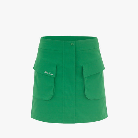 CARGO FLARE HIGHWAIST SKIRT(GREEN)
