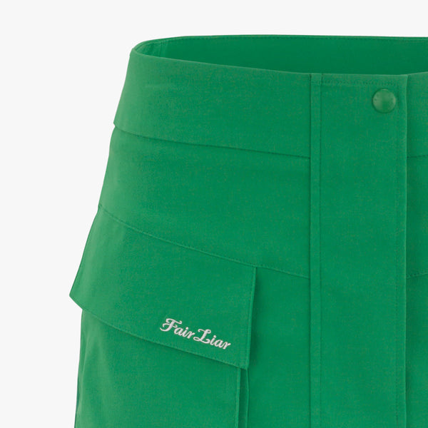 CARGO FLARE HIGHWAIST SKIRT(GREEN)