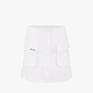 CARGO FLARE HIGHWAIST SKIRT(WHITE)