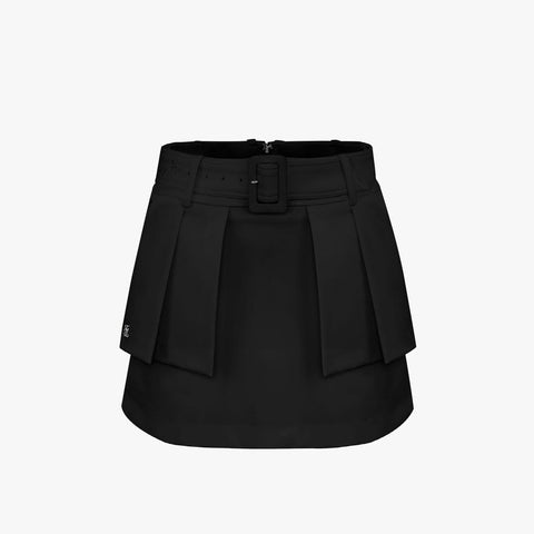 BELT FLAP HIGHWAIST SKRIT(BLACK)