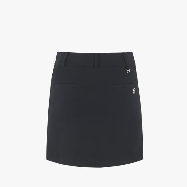 LACE POCKET HIGHWAIST SKIRT(BLACK)