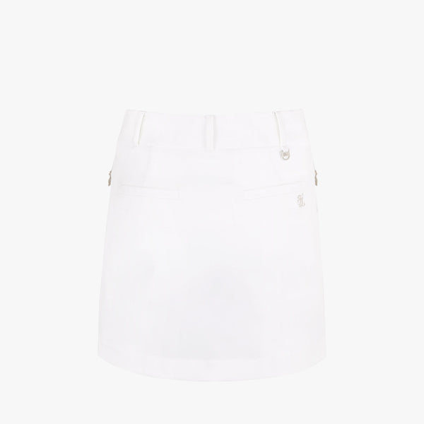 LACE POCKET HIGHWAIST SKIRT(WHITE)