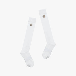 WHITE FL WAPPEN KNEE SOCKS(BEIGE)