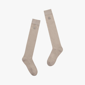 BEIGE FL WAPPEN KNEE SOCKS(BEIGE)