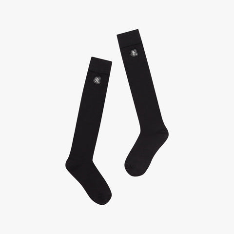 BLACK FL WAPPEN KNEE SOCKS(BLACK)