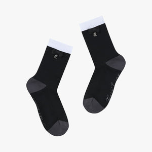 AQUA RIBBON ANKLE SOCKS(BLACK)