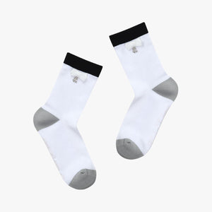 AQUA RIBBON ANKLE SOCKS(WHITE)