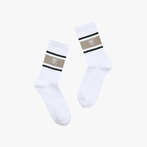 LOGO COLORED ANKLE SOCKS(BEIGE)