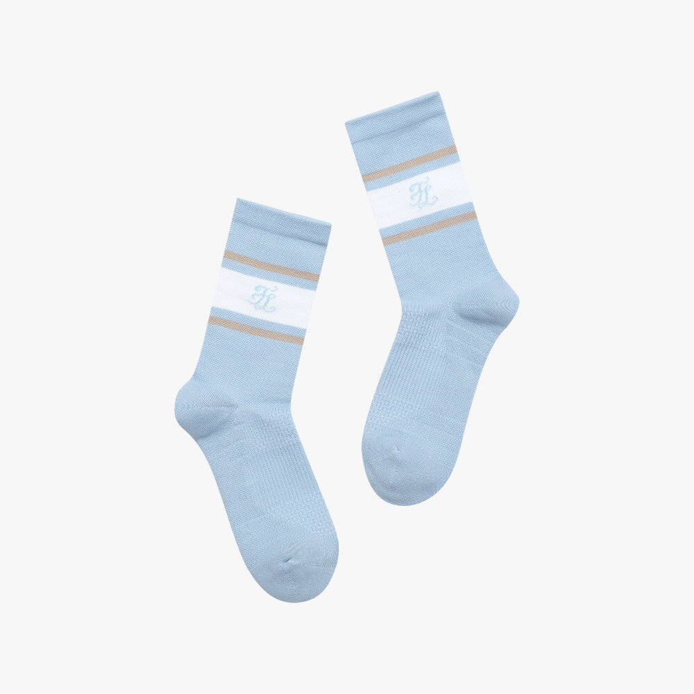 LOGO COLORED ANKLE SOCKS(CERAMICS BLUE)