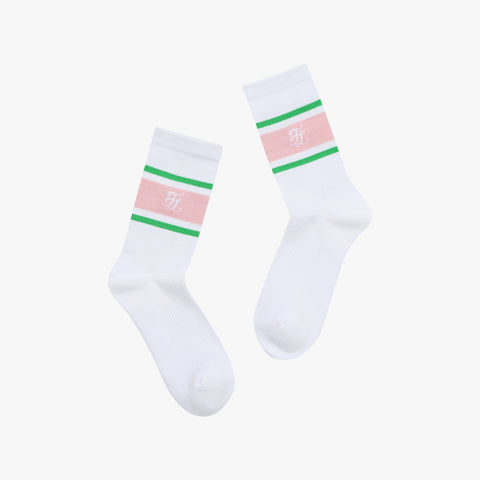 LOGO COLORED ANKLE SOCKS(PINK CHORAL)