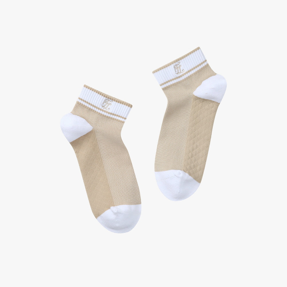 SHORT ANKLE SOCKS(BEIGE)