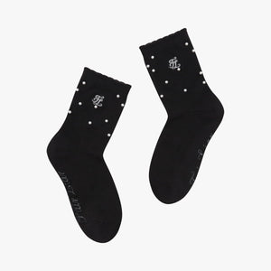 PEARL ANKLE SOCKS(BLACK)