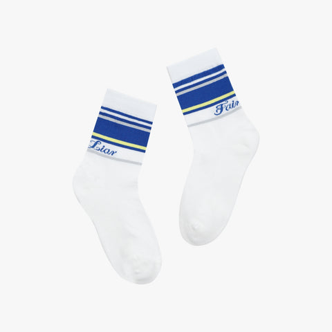 STRIPE POINT ANKLE SOCKS(CERAMICS BLUE)