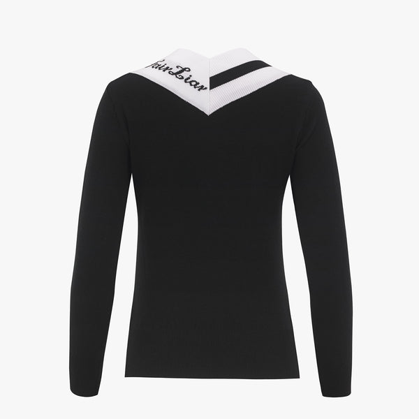 BIG V-NECK KNIT(BLACK)