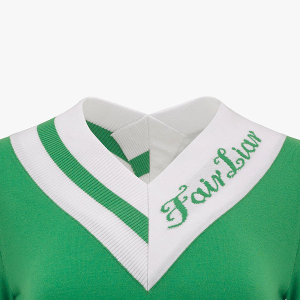 BIG V-NECK KNIT(GREEN)