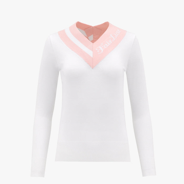 BIG V-NECK KNIT(WHITE)