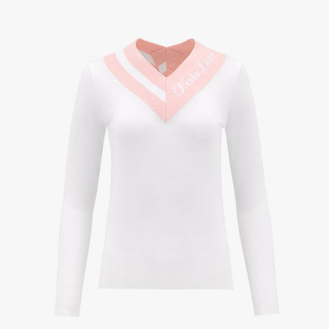 BIG V-NECK KNIT(WHITE)