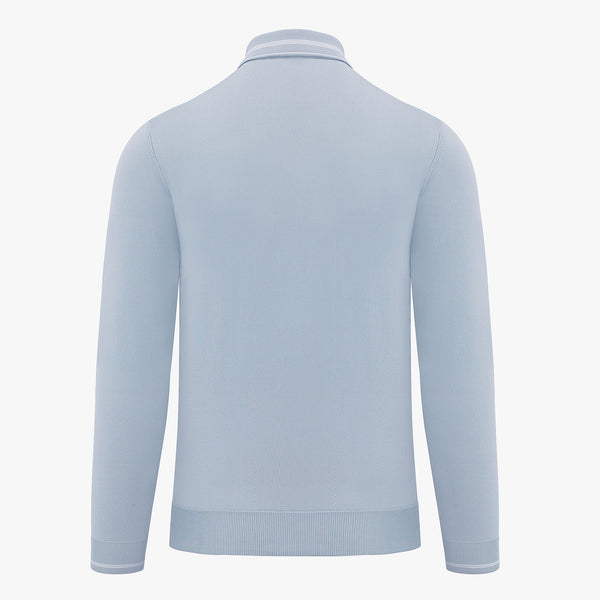 MEN'S Y-COLLAR KNIT(CERAMIC BLUE)