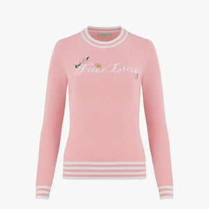FLORAL LOGO ROUND KNIT(PINK CHORAL)
