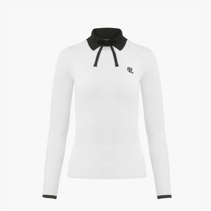 RIBBON POINT COLLAR KNIT(WHITE)