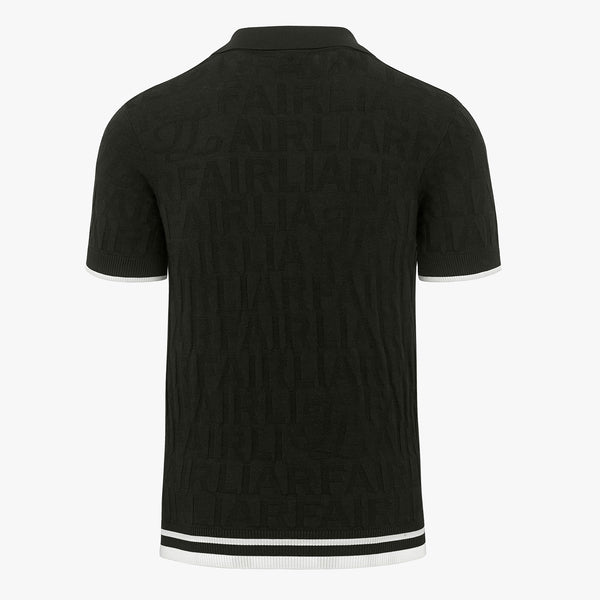 MEN'S LOGO JACQUARD KNIT(BLACK)