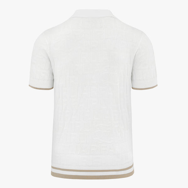 MEN'S LOGO JACQUARD KNIT(WHITE)