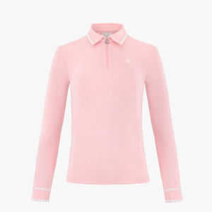 WAVE LONG SLEEVE T-SHIRT(PINK CHORAL)