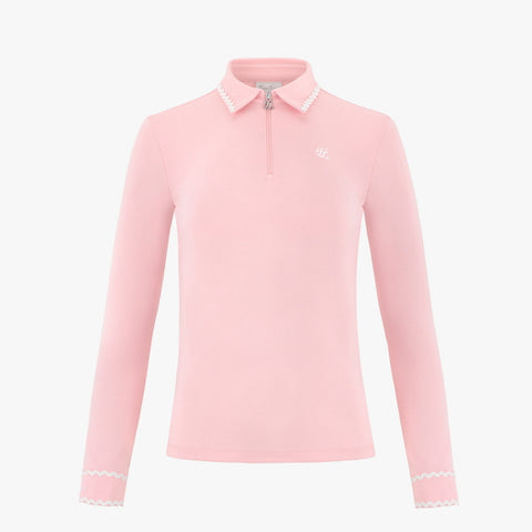WAVE LONG SLEEVE T-SHIRT(PINK CHORAL)