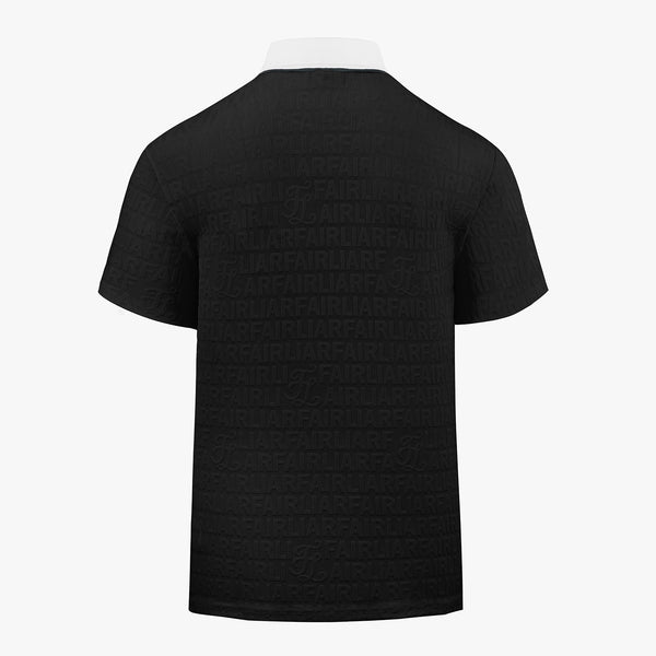 MEN'S LOGO JACQUARD T-SHIRT(BLACK)