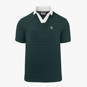 MEN'S LOGO JACQUARD T-SHIRT(GREEN)