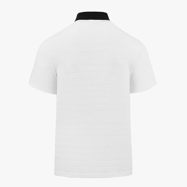 MEN'S LOGO JACQUARD T-SHIRT(WHITE)