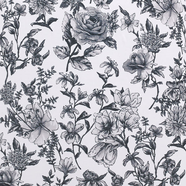 MEN'S FLOWER HALF SLEEVE T-SHIRT(WHITE)