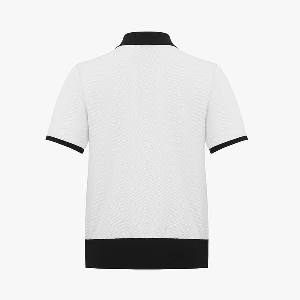 HALF ZIP-UP BLOUSON T-SHIRT(WHITE)