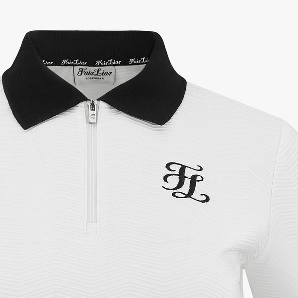 HALF ZIP-UP BLOUSON T-SHIRT(WHITE)