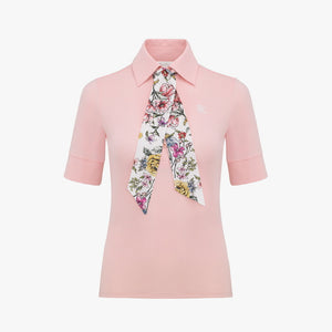 FLORAL SCARF SET T-SHIRT(PINK CHORAL)