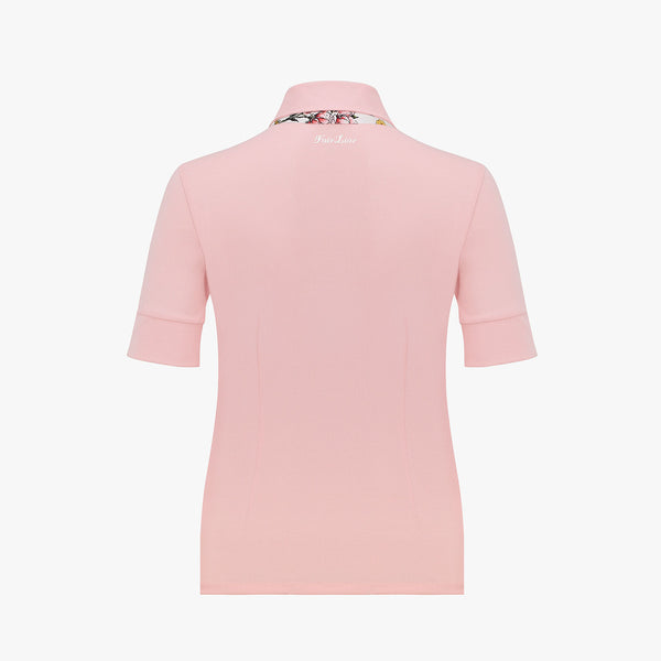 FLORAL SCARF SET T-SHIRT(PINK CHORAL)