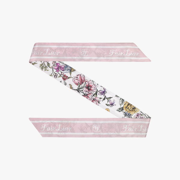 FLORAL SCARF SET T-SHIRT(PINK CHORAL)