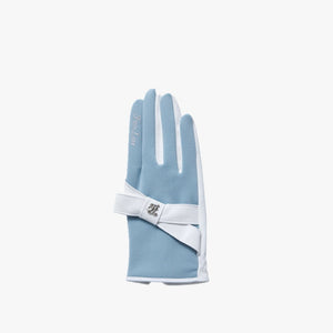 FLEECE RIBBON GLOVES(CERAMICS BLUE)