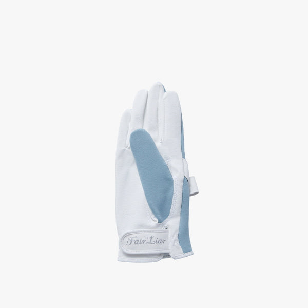 FLEECE RIBBON GLOVES(CERAMICS BLUE)