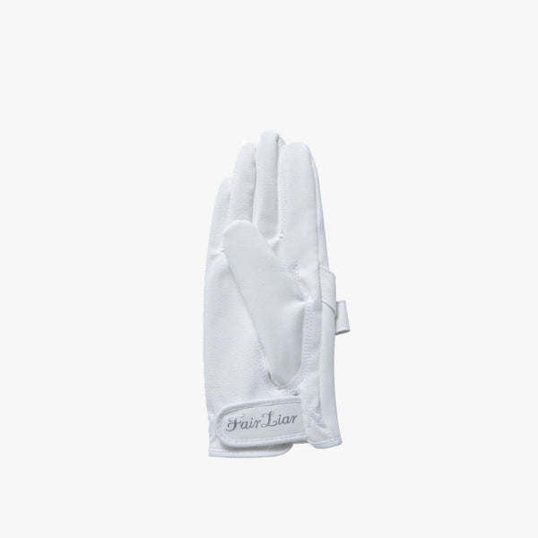 FLEECE RIBBON GLOVES(WHITE)