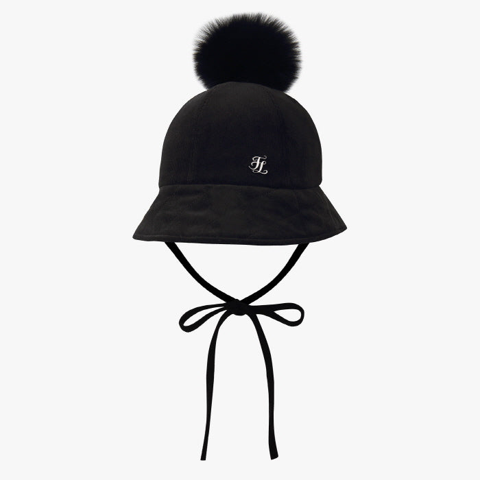 FOX CORDUROY OVERSIZED HAT(BLACK)